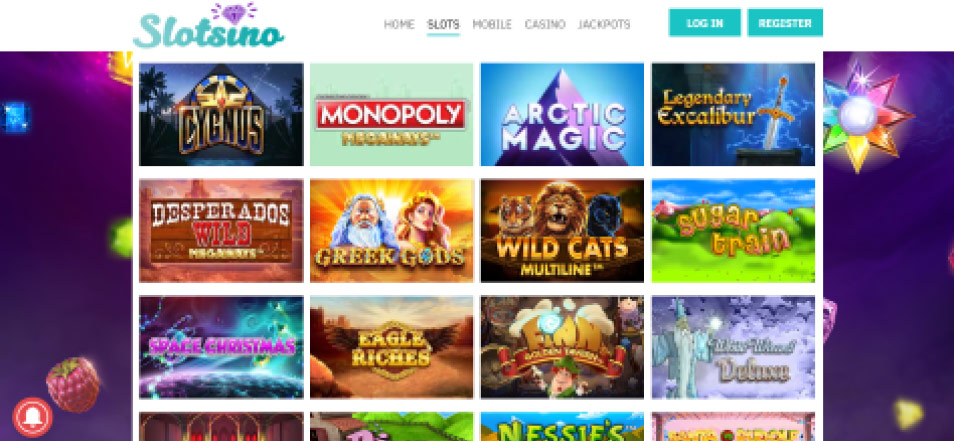 احصل على مكافأة Slotsino Casino