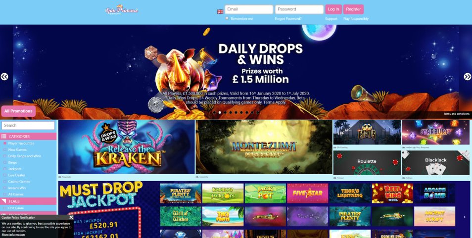 کازینو ای آنلاین Spin Princess Casino