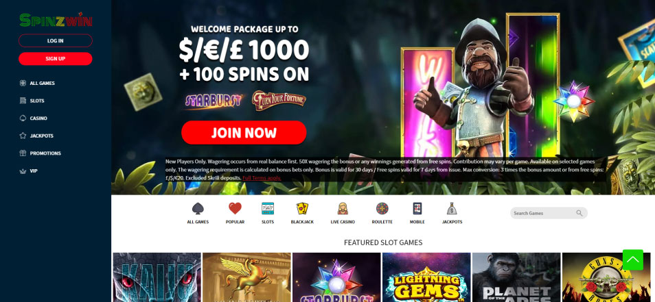 Онлайн Казино Spinzwin Casino