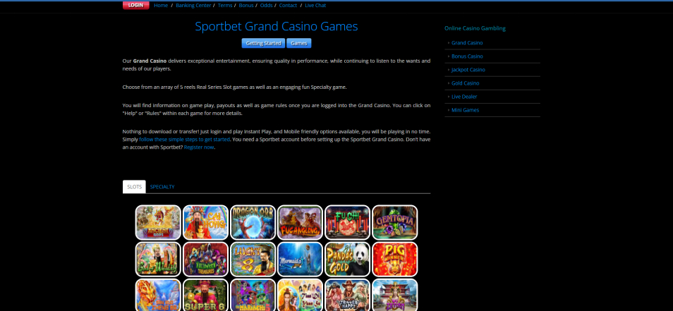 جایزه بگیرید Sportbet Casino