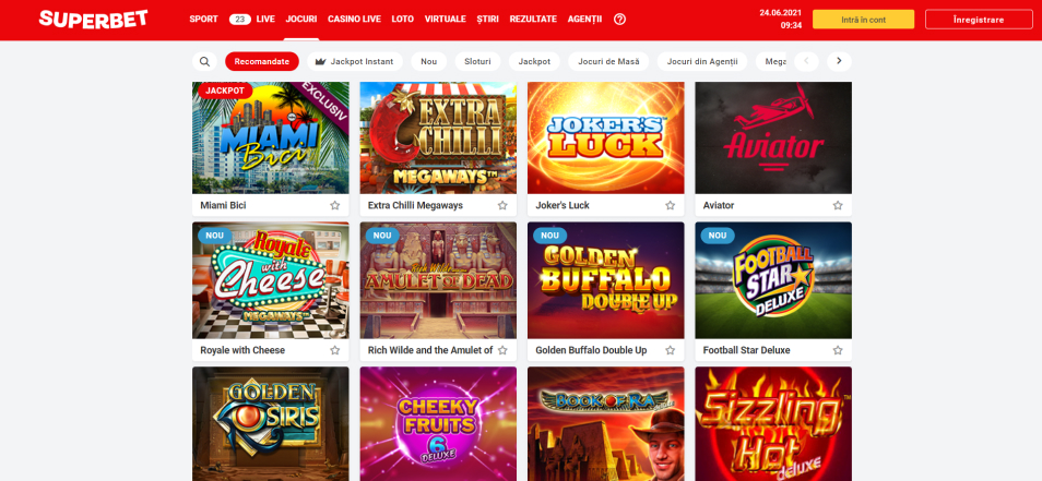 احصل على مكافأة Casino Superbet