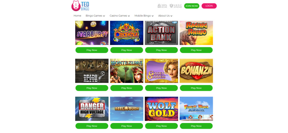 جایزه بگیرید Ted Bingo Casino