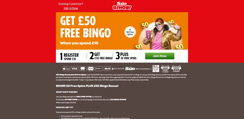 Online Casino The Sun Bingo Casino