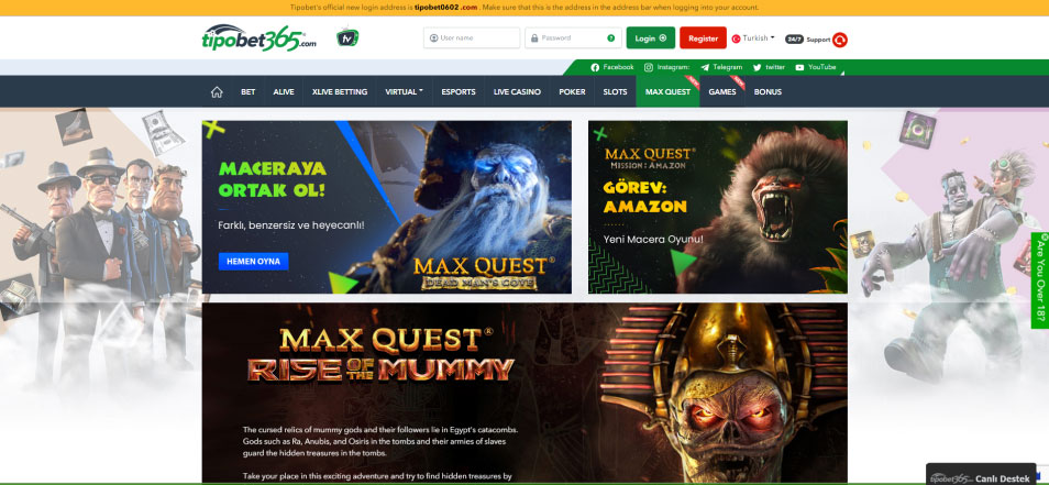 Regístrate en Tipobet 365 Casino