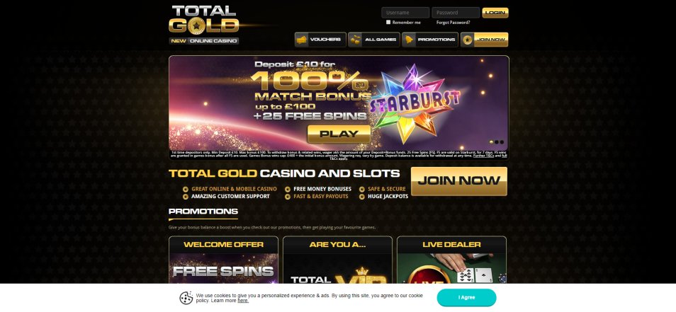 كازينو اون لاين Total Gold Casino