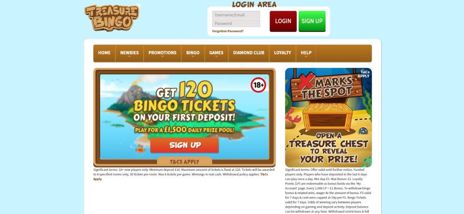 Casino en ligne Treasure Bingo Casino