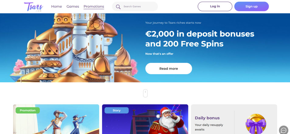 Regístrate en Tsar Casino