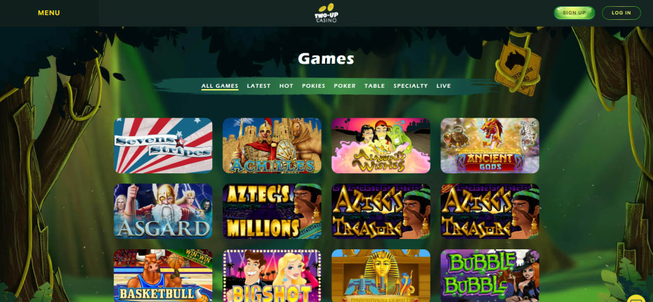 احصل على مكافأة Two Up Casino