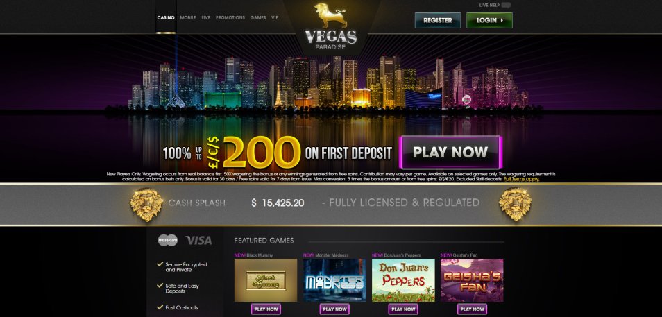 Casino en ligne Paradise Vegas