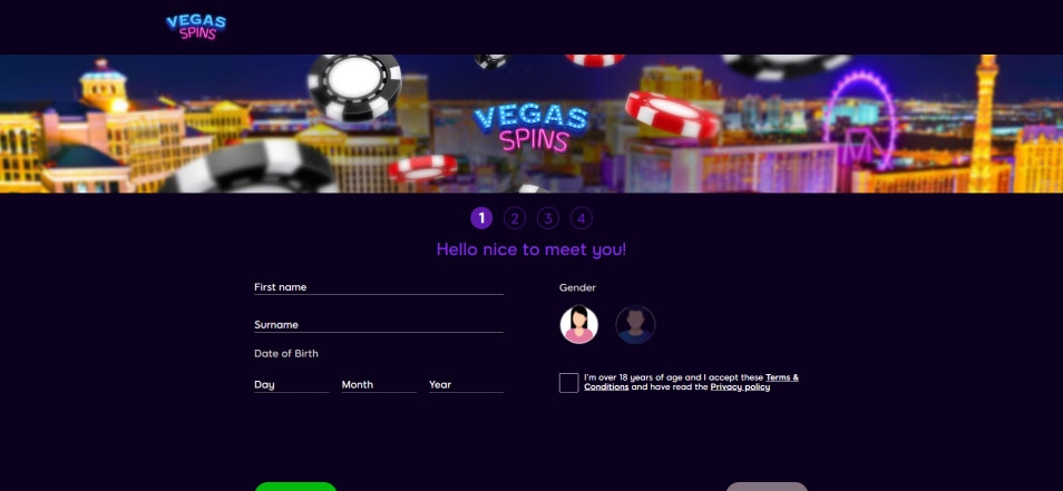 Inscrivez vous sur le casino Spin Vegas