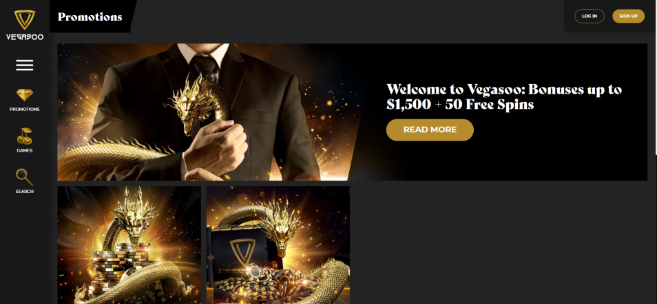 Iniciar sessió al Casino Vegasoo Online