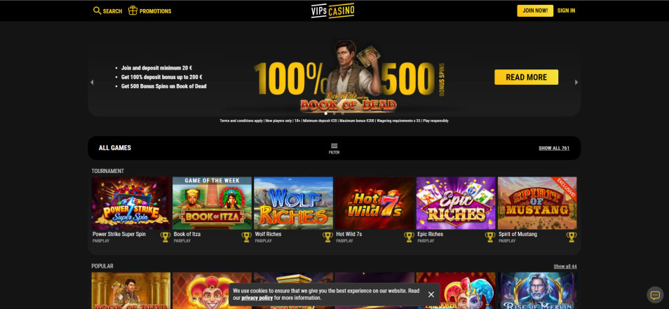 کازینو ای آنلاین VIPs Casino