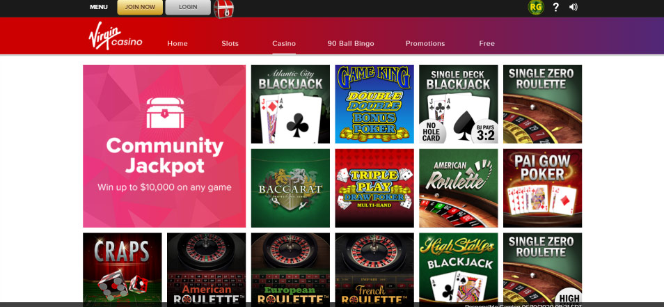 Get bonus Virgin Casino