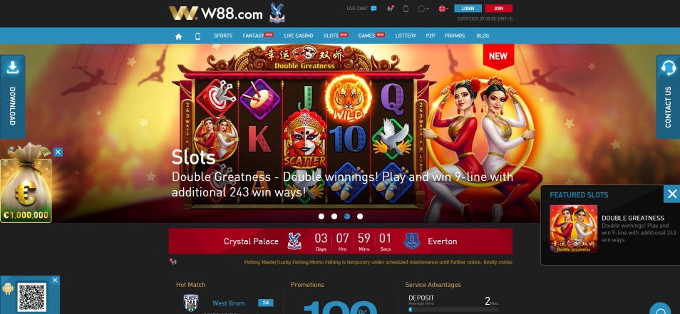 Get bonus W 88