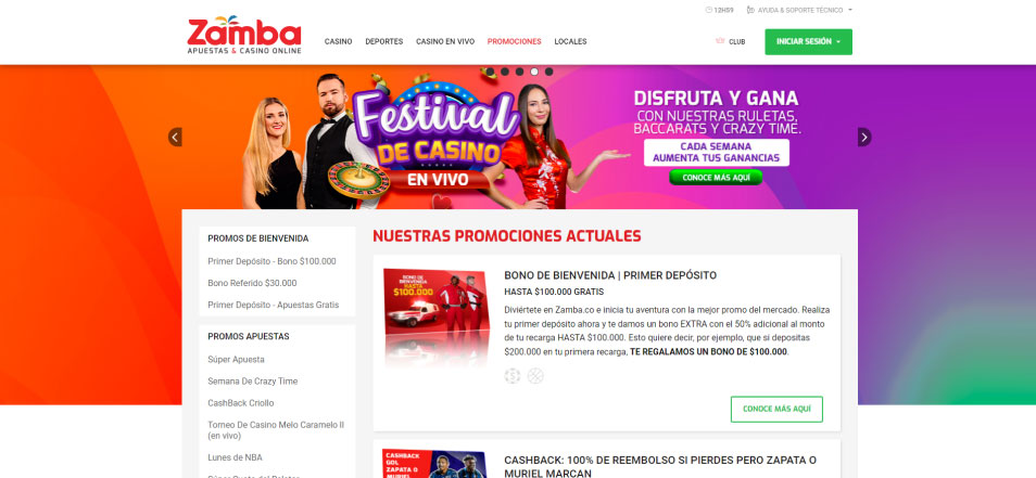 Regístrate en Zamba Casino