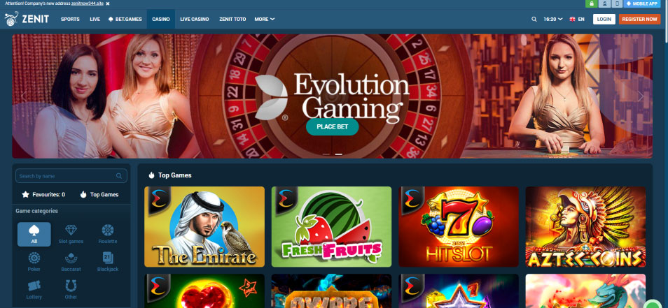 Online Kazino ZenitBet Casino