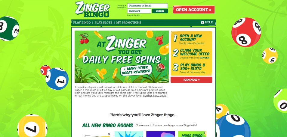 كازينو اون لاين Zinger Bingo Casino